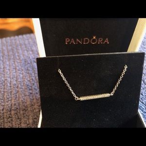 PANDORA- Hearts of Pandora silver bracelet with CZ